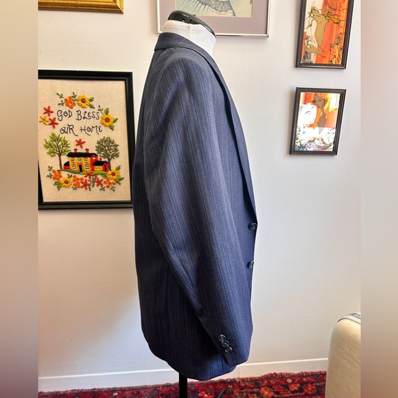 Vintage 70s 80s Wool Pinstripe Blazer – A. Gold & Sons Montreal - Picture 11 of 16